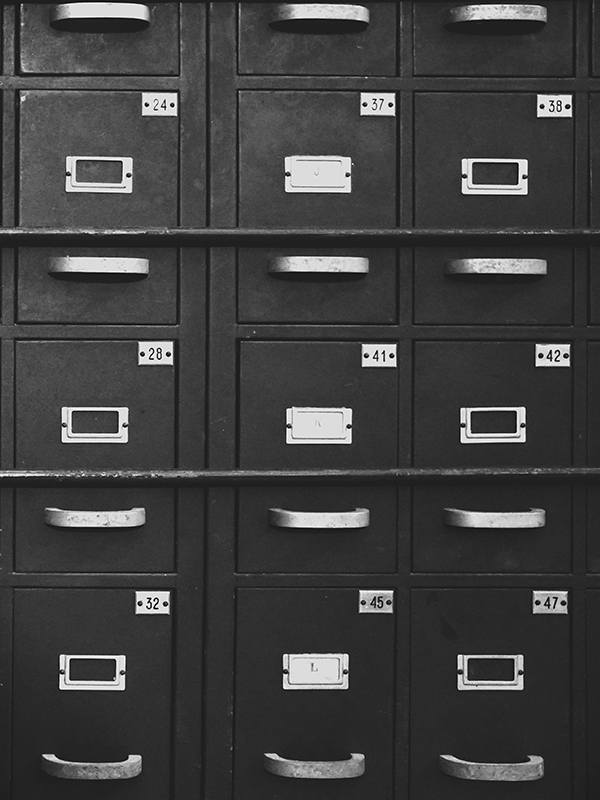 Adress-Datenbank früher